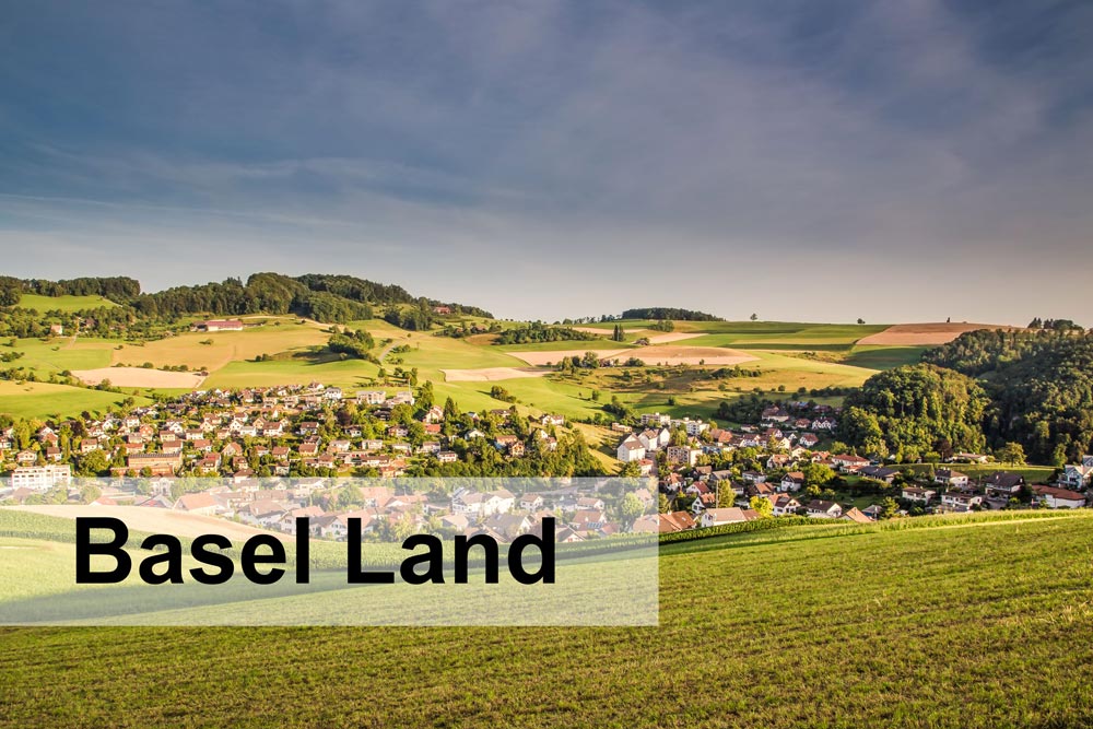 Hügellandschaft im Baselbiet